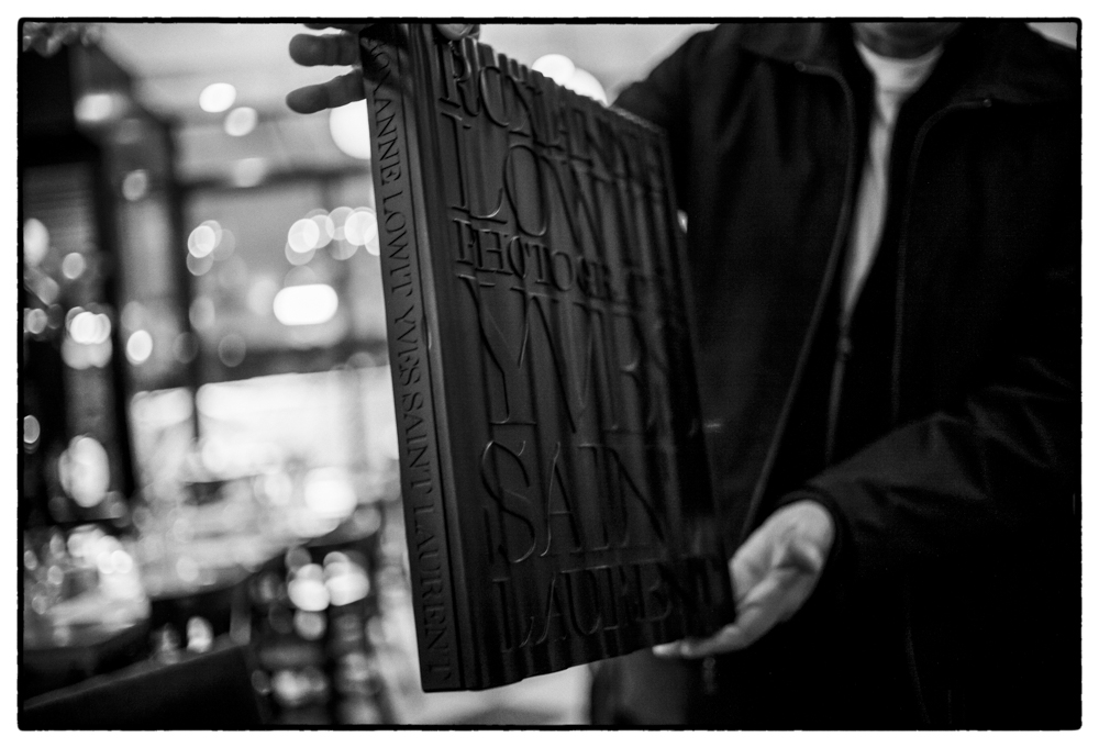 ROXANNE LOWIT AND THE LIMITED EDITION VERSION OF HER YVES SAINT LAURENT BOOK THAMES HUDSON